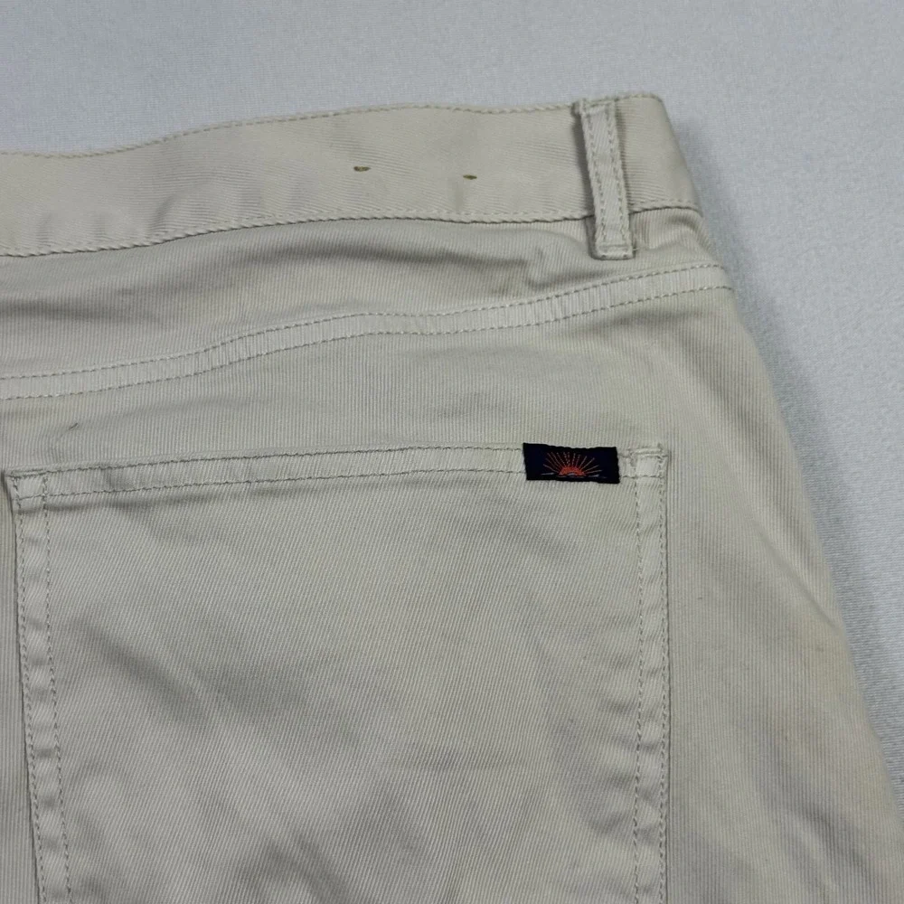 Faherty Pants Straight‎ Leg Cotton Lycra Outdoor Hiking Beige Men's Size 36x28